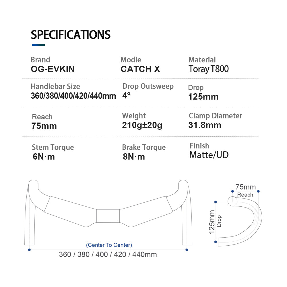 HB-CATCHX Carbon Road Handlebar Aero Drop Bar