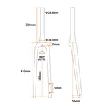FK-020 Gravel Fork Carbon Fiber Tapered Gravel Bicycle Front Fork