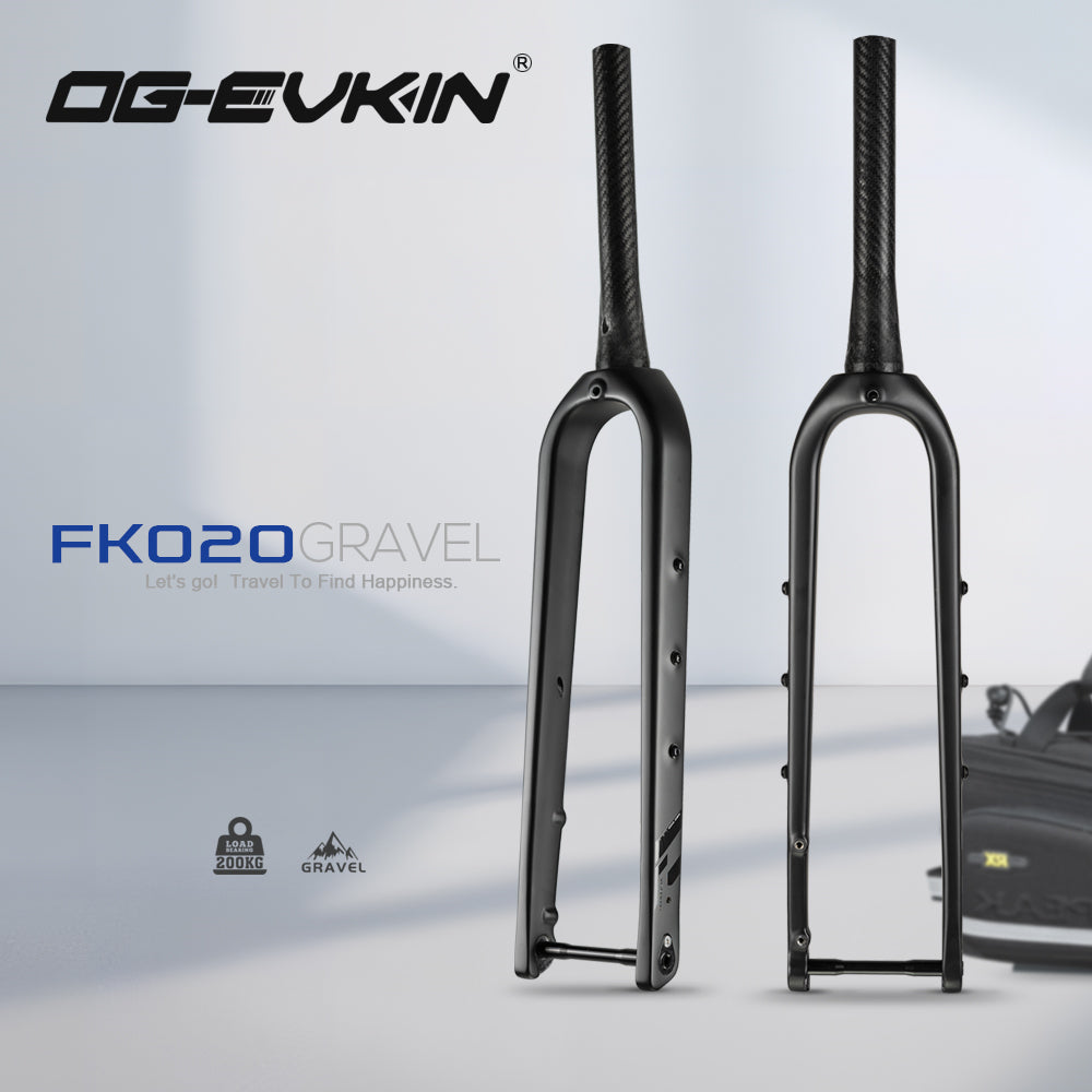 FK-020 Gravel Fork Carbon Fiber Tapered Gravel Bicycle Front Fork