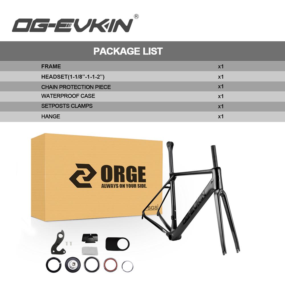 OG-EVKIN CF-025 Carbon Road Frame V-Brake Bicycle Frame Super
