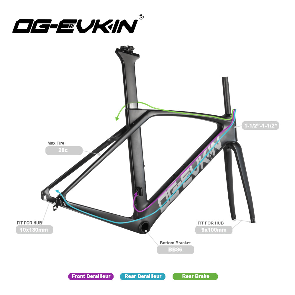 Linnet CF-026 V-Brake Carbon Road Bike Frame
